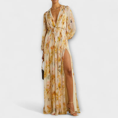 Tamarka | Květinové zavinovací maxi šaty