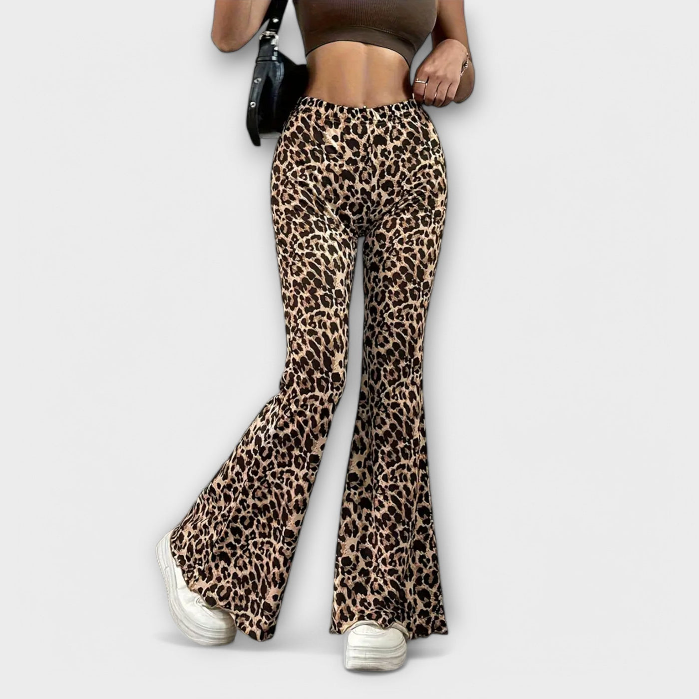 Ofélie | Bootcut kalhoty s leopardím vzorem
