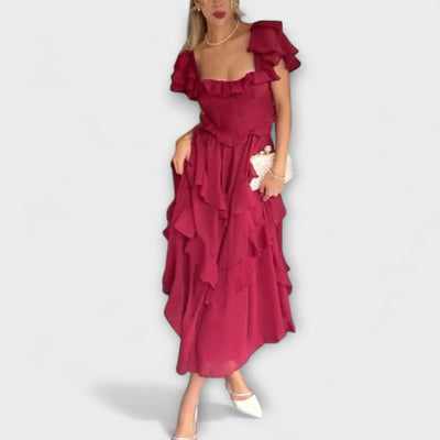 Slavomila | Letní šaty s volánkovými detaily