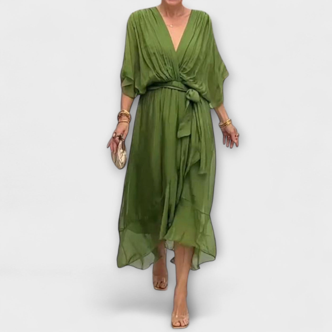 Mirka | Midišaty s výstřihem do V