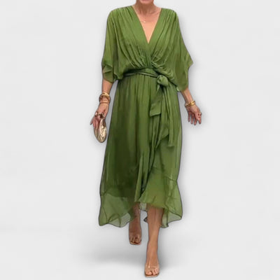 Mirka | Midišaty s výstřihem do V