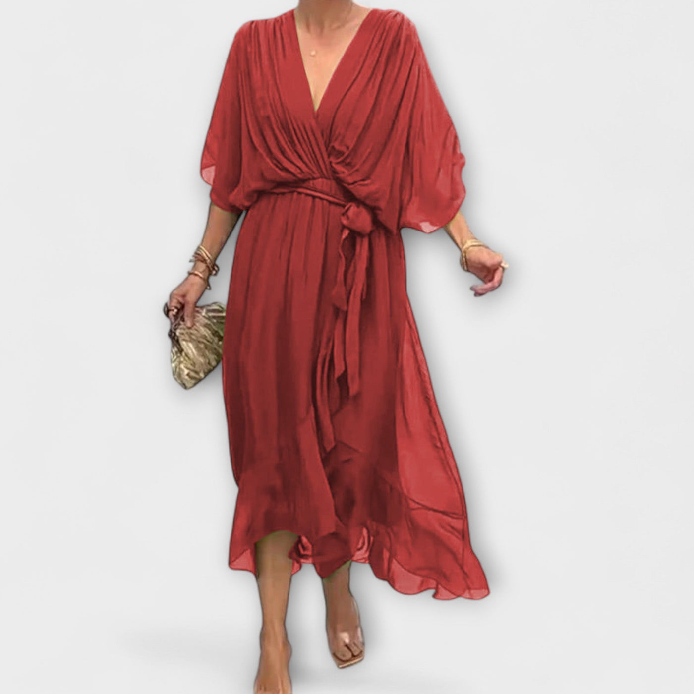 Mirka | Midišaty s výstřihem do V